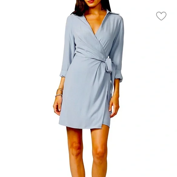 Greylin Dresses | Anthropologie Greylin Selene Wrap Shirtdress | Color: Blue | Size: S | Kyliegolightly's Closet